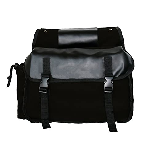 Shkalacar Motorcycle Saddle bags,Multifunctional Travel Riding Bag, Motorcycle Saddlebag Side Tool Bags Cycling Luggage Bag Riding Travel Canvas Waterproof Panniers Box Side Tools Bag Pouch - color: Black