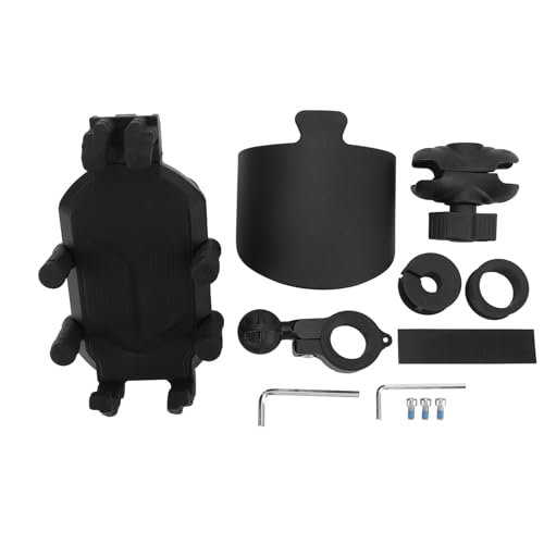 Motorcycle Phone Mount, Anti Shake Vibration Dampener High Speed Secure Lock Bike Phone Holder, Handlebar Mount with Adjustable Bracket and Anti Theft Design for