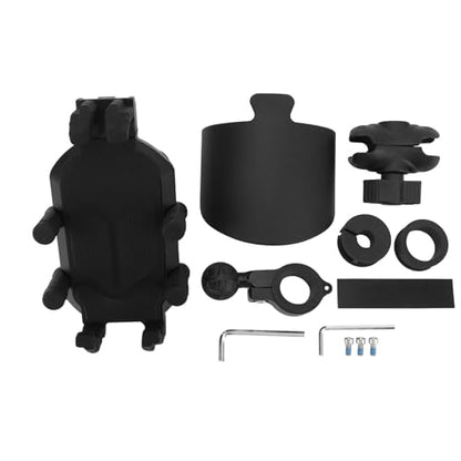 Motorcycle Phone Mount, Anti Shake Vibration Dampener High Speed Secure Lock Bike Phone Holder, Handlebar Mount with Adjustable Bracket and Anti Theft Design for