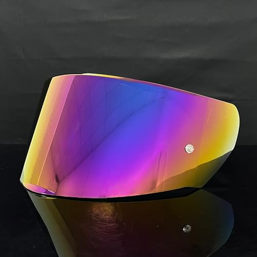 Assault Helmet Visor,Motorcycle Helmet Shield Replacement UV Protection Windshield Compatible With Assault,Stream,Rapid,Storm,FF320,FF328,FF353,FF800(Rainbow) - color: Rainbow