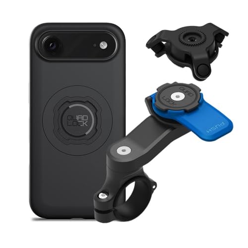 Quad Lock Motorcycle Handlebar Mount Kit with Vibration Dampener and MAG Phone Case for iPhone 17 Air - size: iPhone 17 Air