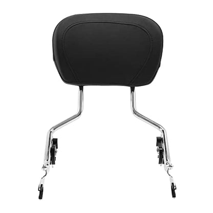 TCT-MOTORPARTS Sissy Bar Upright Passenger Backrest w/Pad Docking Hardware Kits Luggage Rack Fit for Harley Touring Models 2009-2013 - color: Chrome #3(2009-2013)