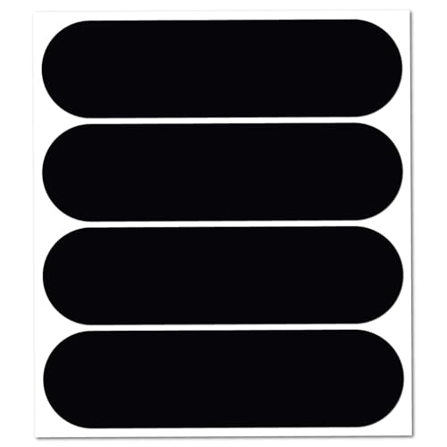 Kit of 4 Reflective Stickers Motorcycle Helmet - Size Stripes Approved FR Visibility - Sober & Design - Optimised Grip – Black - size: By unit