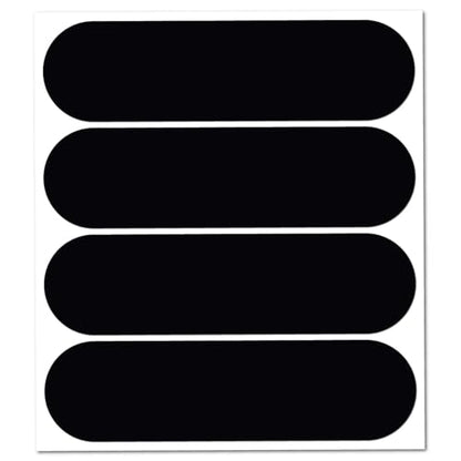 Kit of 4 Reflective Stickers Motorcycle Helmet - Size Stripes Approved FR Visibility - Sober & Design - Optimised Grip – Black - size: By unit