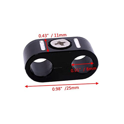 H RUO Motorcycle Brake Throttle Cable Clamp Wire Line Holder Organizer Compatible with Harley Sportster Dyna Softail