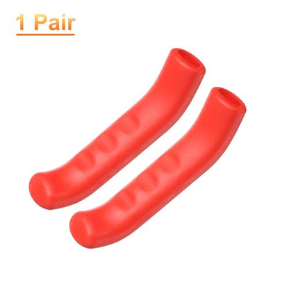 HARFINGTON 1 Pair Bike Brake Lever Cover Silicone Anti-Slip Red | Brake Lever Grip Protector Handle Protection Covers Sleeve for Mountain Road Bike Cycling - color: Red