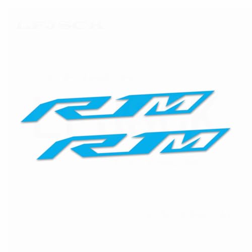 Motorcycle Reflective Fairing Stickers - 2 Piece,Light Blue | Waterproof Vinyl Decals Kit for Helmets ,Compatible with Yamaha YZF R1 R1M - color: Light Blue