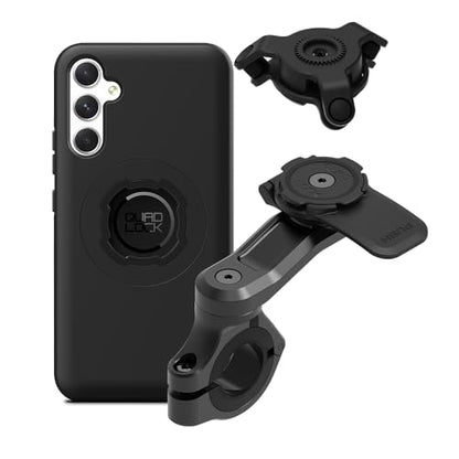 Quad Lock Motorcycle Handlebar Mount PRO Kit with Vibration Dampener and MAG Phone Case for Samsung Galaxy A34 - size: Galaxy A34