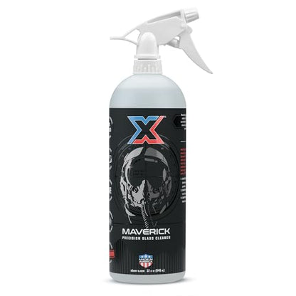 Chem-X Maverick: Precision Glass Cleaner - Multi-purpose Glass & Screen Cleaner, IPA-Based, Streak-Free Formula, Safe for Mirrors & Infotainment Screens, Dash Panels and MORE - 32oz - size: 32 Fl Oz (Pack of 1)