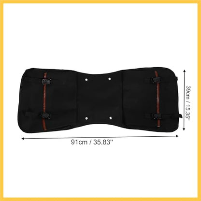 1Pair Motorcycle Saddlebag Side Tool Bags Cycling Motorcycle Luggage Bag Quick Release Buckle Waterproof Canvas Black 35.83''x15.35'' Auto Replacement Parts
