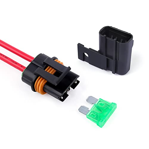 Newdeli Waterproof Inline Fuse Holder 12V with Cover 6 Pack - Automotive/Marine/Vehicle Weatherproof ATO/ATC Blade Fuse Holder 12AWG 30A Protecting Circuits and Electrical Equipment - size: 6 Pack 12AWG Fuse Holder