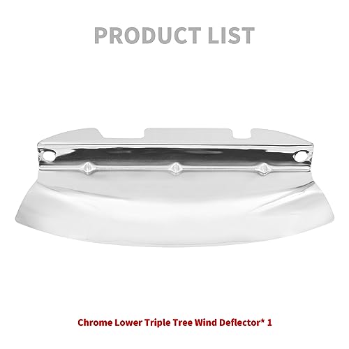 Motorcycle Lower Triple Tree Wind Deflector Fit for Harley Touring Electra Glide Road Glide Road King Street Glide 2014-2023 (Chrome) - color: Chrome