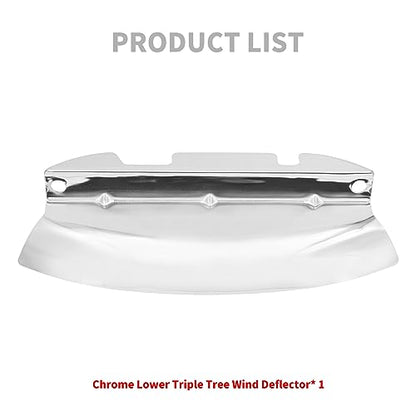 Motorcycle Lower Triple Tree Wind Deflector Fit for Harley Touring Electra Glide Road Glide Road King Street Glide 2014-2023 (Chrome) - color: Chrome