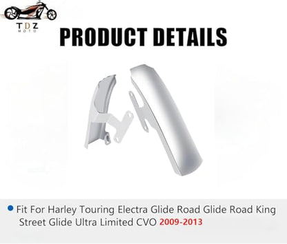𝟐𝟎𝟎𝟗-𝟐𝟎𝟏𝟑 TDZ Fender Saddlebag Filler Panels Strip fits for Harley Touring Road King Electra Glide FLHT FLHR,Chrome - color: 09-13 Chrome