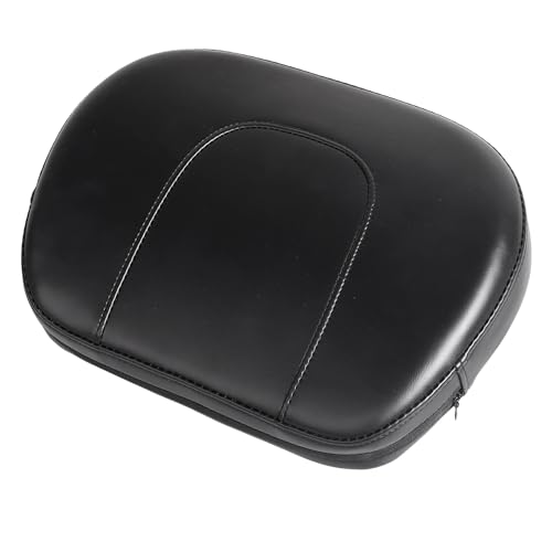 Motorcycle Leather Detachable Sissy Bar Backrest Pad with Chrome Bracket For 1997-2023 Harley Touring Model