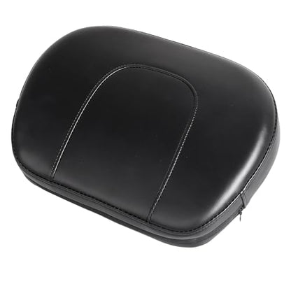 Motorcycle Leather Detachable Sissy Bar Backrest Pad with Chrome Bracket For 1997-2023 Harley Touring Model