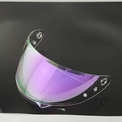 HJ-34P Helmet Visor Replacement for HJC C10.Motorcycle Helmet Shield UV Protection Compatible with HJC C10 (Revo Clear Purple+Anti Fog Film) - color: Anti Fog Film+revo Clear Purple