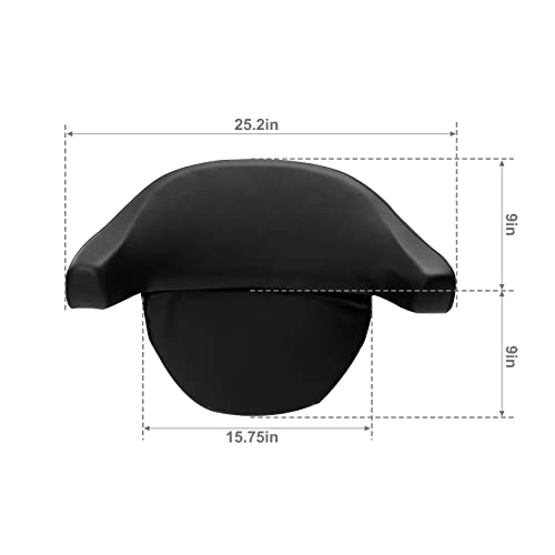 XMT-MOTO Black King Tour Trunk Backrest Pad Box Trunk Back Rest Fit for Harley Touring Road King Road Glide Street Glide Electra Glide Ultra Classic1997-2013