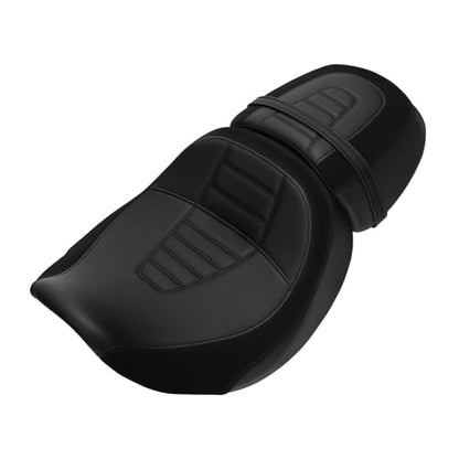 C.C. RIDER Low-Profile Rider&Passenger Seat Fit for Harley Touring 2023-2025 CVO Street Glide FLHXSE CVO Road Glide FLTRXSE 2024-2025 Street Glide FLHX Road Glide FLTRX FLTRXSTSE - size: 01# Black