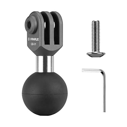 FANAUE GB-01 Action Camera Universal Ball Adapter Interface 1" Ball Assembly,Compatible with GOPRO Hero 9/10/11 and Other Brands of Action Cameras - size: GB-01