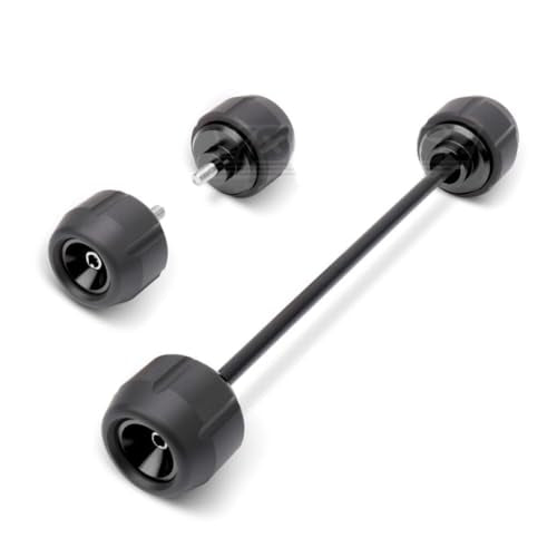 Generic ALmart Motorcycle Front and Rear Fork Axle Slider Wheel Protector Crash Guard Fit forKTM 390 DUKE 2024+, Black - color: black