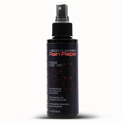 Molecule Helmet Rain Repel | Premium Helmet Care | Improved Wet Weather Visibility for Helmets, Visors, and Goggles | 4 Ounces