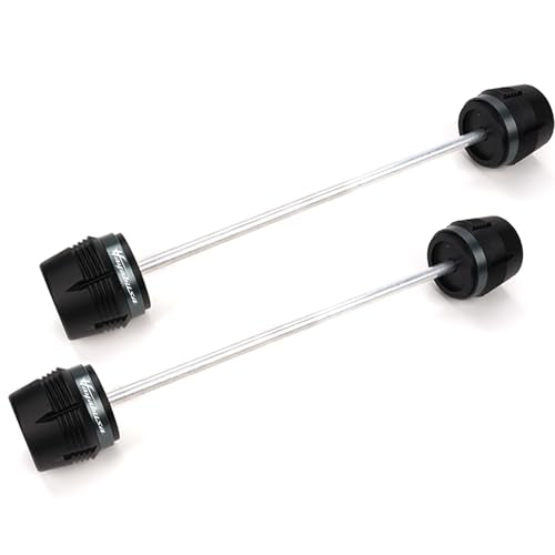Compatible with 2026 HAYABUSA GSX1300R GSX 1300R 1999-2023 2024 2025 HAYABUSA accessories Motorcycle Front Rear Wheel Axle Fork Crash Protector (Grey) - color: Grey