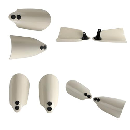 Club Style Handlebar Handguards Upgrade Bracket Compatible with Harley Touring Road Glide Electra Glide Road King CVO/SE, Softail Street Bob FXBB 114 FXBBS Low Rider ST 117 FXLRST 2009+ White - color: White Sand Pearl