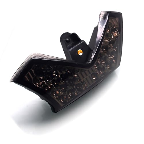 MZS Motorcycle Tail Light, LED Integrated Turn Signal Blinker Smoke Lens Compatible with ZX14 ZX-14 2006-2011 / ZX14R ZX-14R 2012-2024 / ZZR1400 2006-2015 - size: ZX14/ZX14R/ZZR1400