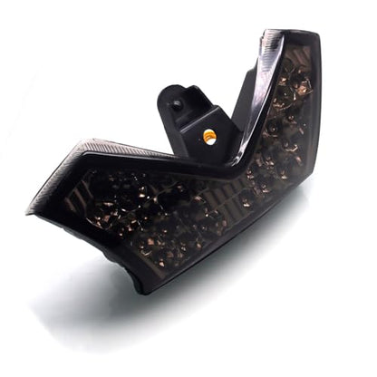 MZS Motorcycle Tail Light, LED Integrated Turn Signal Blinker Smoke Lens Compatible with ZX14 ZX-14 2006-2011 / ZX14R ZX-14R 2012-2024 / ZZR1400 2006-2015 - size: ZX14/ZX14R/ZZR1400
