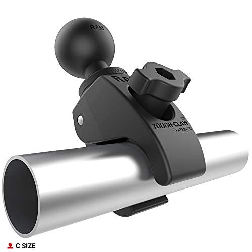 RAM MOUNTS Tough-Claw Medium Clamp Base with C Size 1.5" Ball, Rail Mount for 1"-1.6" Bars, Tool-Less Installation RAP-404U - size: Medium Clamp