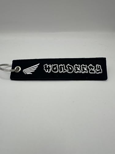 PrimeSecrets Keychains for Motorcycle, Scooter, Car, Mopes, ATV, Backpack Gift Men Women Street Racing Auto Parts Accessories - color: Hondeezy