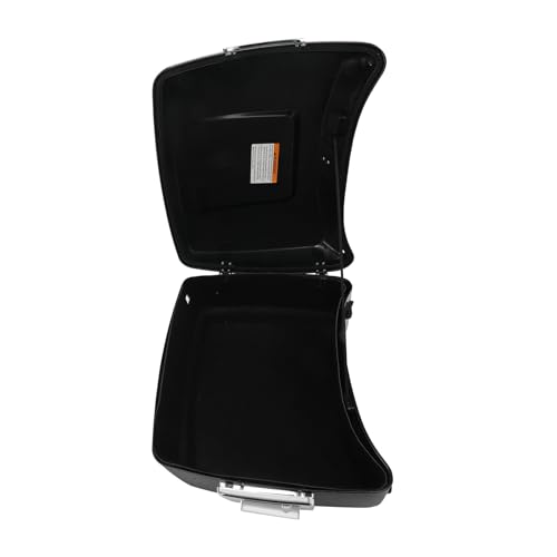 TCMT 13.7" King Motorcycle Trunk Box W/Latch Key Fit For Harley 2014-2025 Touring CVO Road King Road Glide Street Glide Electra Glide Ultra Limited Gauntlet Gray Metallic - color: Gauntlet Gray Metallic(W Speaker Holes)
