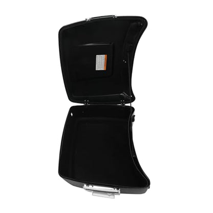 TCMT 13.7" King Motorcycle Trunk Box W/Latch Key Fit For Harley 2014-2025 Touring CVO Road King Road Glide Street Glide Electra Glide Ultra Limited Gauntlet Gray Metallic - color: Gauntlet Gray Metallic(W Speaker Holes)