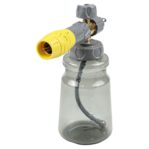 Dual Purpose Foam Spray Bottle 1000ml with Nozzle Connecting Rod for Car Wash Motorcycle Roof Driveway Cleaning(1set)