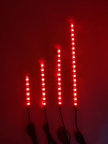 2PCS 6inch 9 LED Multi-Color Flexible Strip Accent Lights 5050 SMD Flex RGB for Motorcycle, ATV, Car