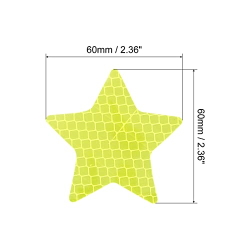 PATIKIL Reflective Stickers, 30 Pack 2.36 x 2.36 Inch Waterproof Adhesive High Visibility Night Caution Warning Star Shape Safety Tape Reflector for Trucks Trailers Cars, Green - color: Green