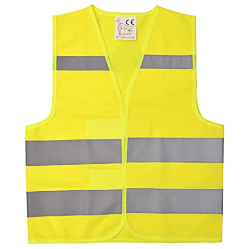 Hi Vis Kids Safety Vest| Lightweight,Adjustable & Comfy |Toddler Safety Vest,Reflective Vest Kids,toddler construction vest for Cycling & Running XS/Y1 - color: Yellow, size: X-Small