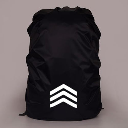 Reflective Backpack Rain Cover Waterproof Bag for 8-70L Hiking Camping Cycling Night Safety with Elastic Straps Black(XL) - size: XL