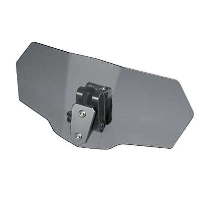 Motoforti 28cm Motorcycle Windshield Motorcycle Wind Deflector Gray Lens Adjustable Clip Windshield Extension Universal Fit for Most Motorcycle Scooter