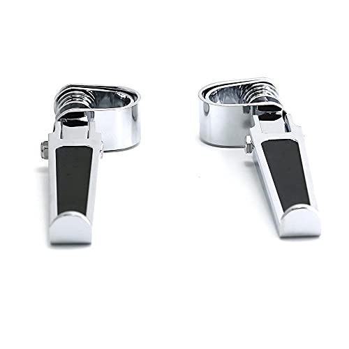 1”-1.25"(25mm-32mm) Universal Motorcycle Foldable Highway Antivibrate Engine Guard Crash Bars Foot Pegs for Harley Electra Glide Road King Street Glide (chrome) - color: chrome