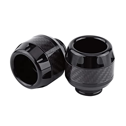 1 Pair Front Fork Frame Sliders Wheel Crash Protector, Keenso Carbon Fiber Front Fork Frame Sliders Crash (Black) - color: Black