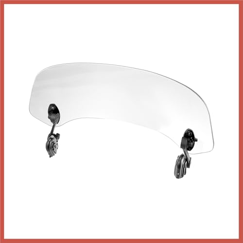 ACROPIX 37cm Motorcycle Windshield Motorcycle Wind Deflector Clear Lens Adjustable Clip Windshield Extension Universal Fit for Most Motorcycle Scooter Car Parts