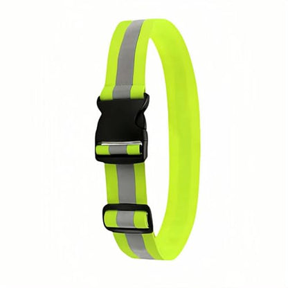 Reflective Safety Belt - Adjustable Military-Grade Elastic Strap for Running, Cycling, Motorcycle | High-Visibility Lime Green | Day & Night Protection (26"-50" Waist)