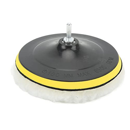 Professional 7 Inch Car Polishing Sponge Pads Kit with Electric Drill Adapter for Detailing Waxing Buffing Cars RVs Motorcycles Multi Functional Sponge Wool Buffing Pads Se