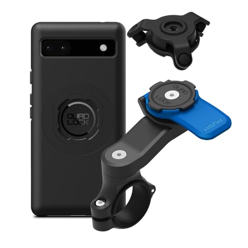 Quad Lock Motorcycle Handlebar Mount Kit with Vibration Dampener and MAG Phone Case for Google Pixel 6a - size: Pixel 6a