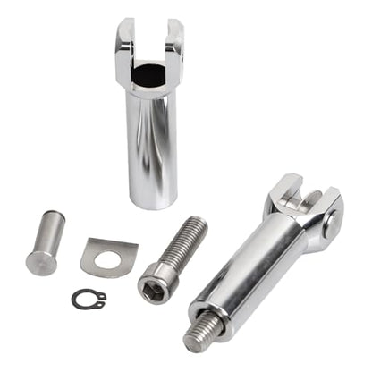 2.75" Chrome Passenger Foot Pegs Support Mount Footrest Extension Kit For Harley Softail Fat Boy Night Train 2000-2006 - color: Chrome