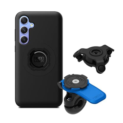 Quad Lock Mirror Motorcycle Phone Mount with Vibration Dampener and MAG Phone Case for Galaxy A55 - size: Galaxy A55
