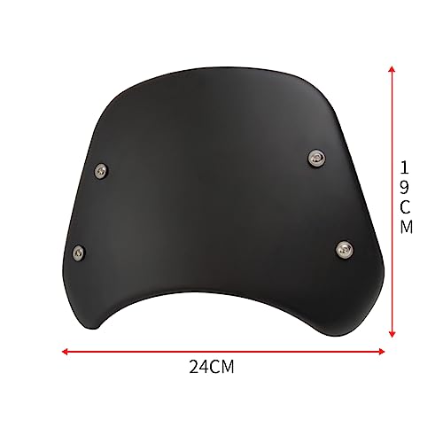 Metal Universal Motorcycle Windshield Wind Deflector Windscreen Front Flyscreen with Mount for Motorbike 5"-7" LED Headlight