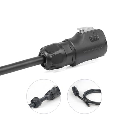 CNLINKO LP12 4-Pin Circular Connector with 1 Meter Cable Assemblies, IP68 Waterproof Industrial Electrical Connector for Outdoor Equipment Automotive Machinery M12 Cylindrical Connectors (4 Pin) - size: 4-Pin, style: Plug with 1M Cable